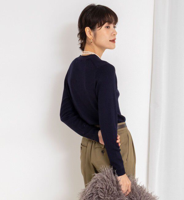 NOLLEY'S「《手洗い可能》16GマレーリブVネックカーディガン」|カーディガン|