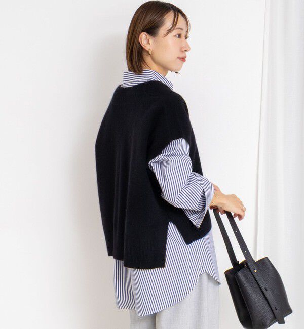 NOLLEY'S「ウォッシャブルヘアリーＶネックベスト」|ベスト・ジレ|