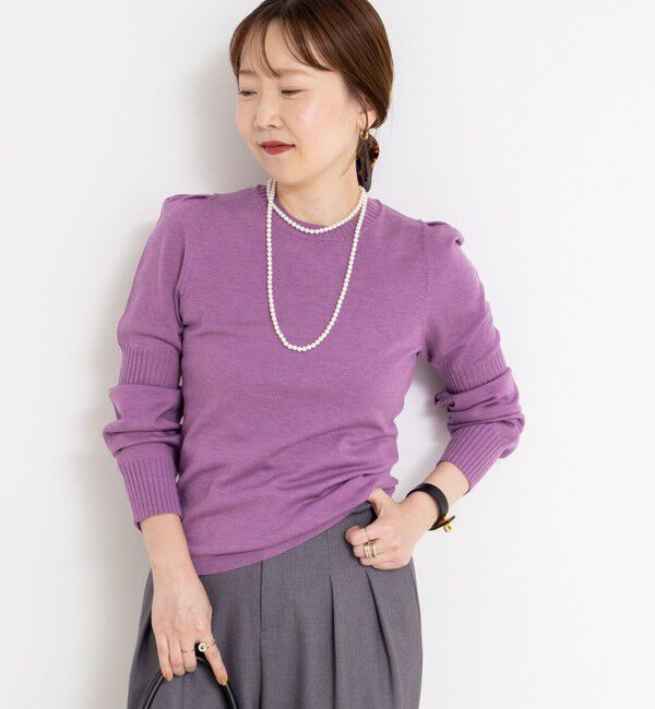 NOLLEY'S sophi「【MARILYN MOON/マリリーンムーン】14G wool modern sleeve top」|ニット・セーター|