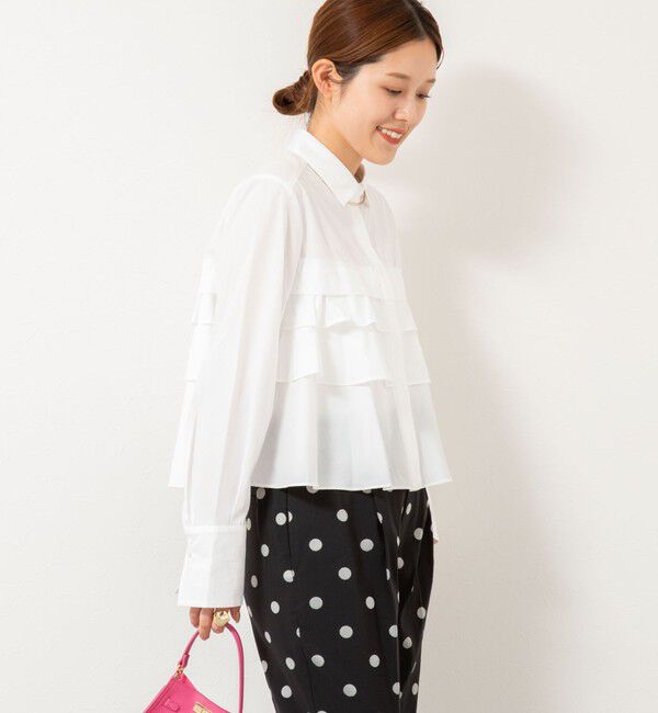NOLLEY'S「【MARILYN MOON/マリリーンムーン】layered raffle blouse」|シャツ・ブラウス|
