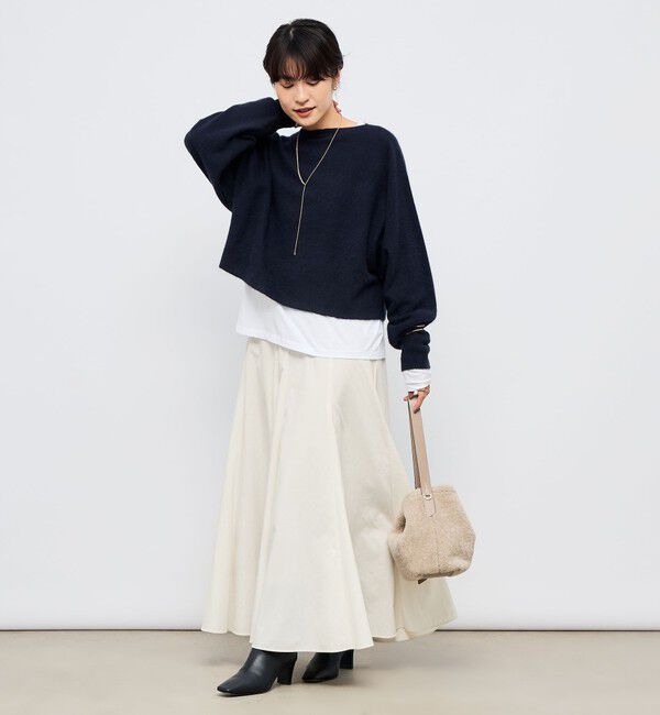 NOLLEY'S「《手洗い可能》ウォッシャブルヘアリーショート丈プルオーバー」|ニット・セーター|