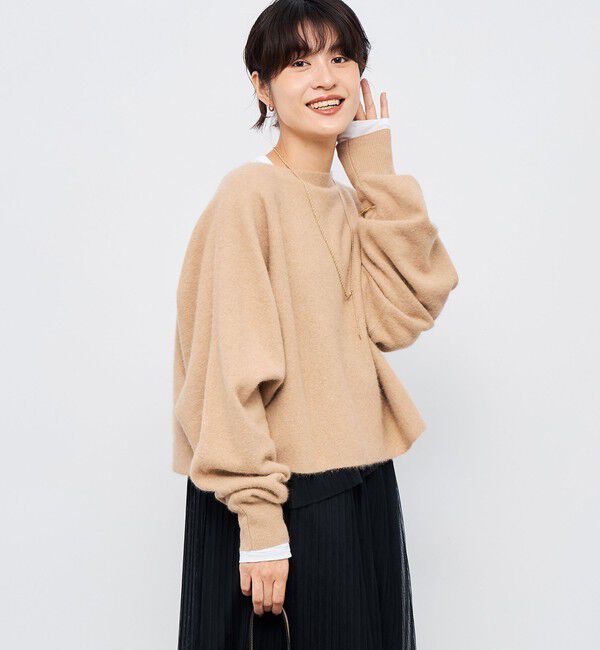 NOLLEY'S「《手洗い可能》ウォッシャブルヘアリーショート丈プルオーバー」|ニット・セーター|