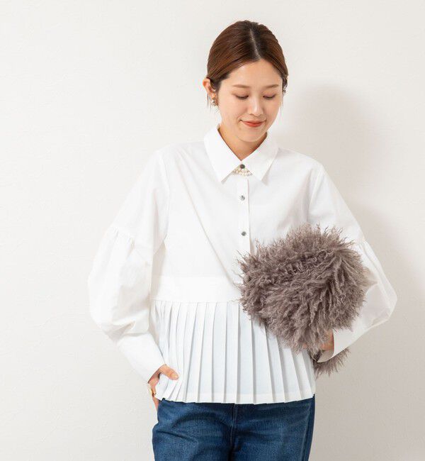 NOLLEY'S「ウォッシャブル切替プリーツブラウス」|シャツ・ブラウス|