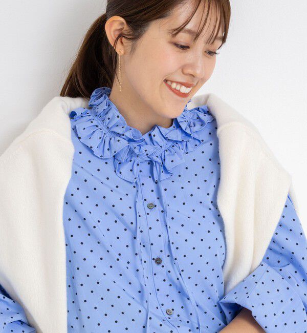 NOLLEY'S「ウォッシャブル襟フリルブラウス」|シャツ・ブラウス|
