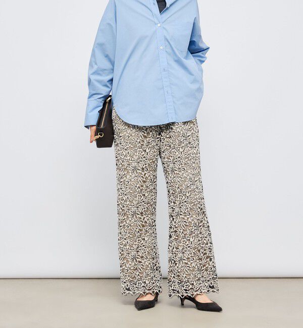 NOLLEY'S sophi「モールレースセミフレアパンツ」|その他|ブラウンベージュ系1