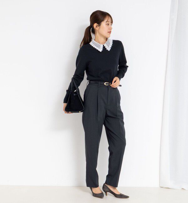 NOLLEY'S「《セットアップ対応》ウォッシャブルタックテーパードパンツ」|その他|