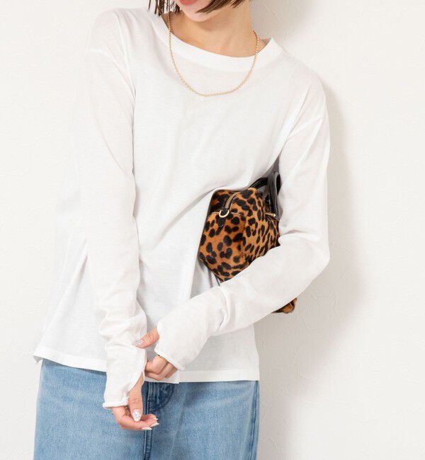 NOLLEY'S「ウォッシャブルオーガニックコットンロンT」|Tシャツ・カットソー|ホワイト