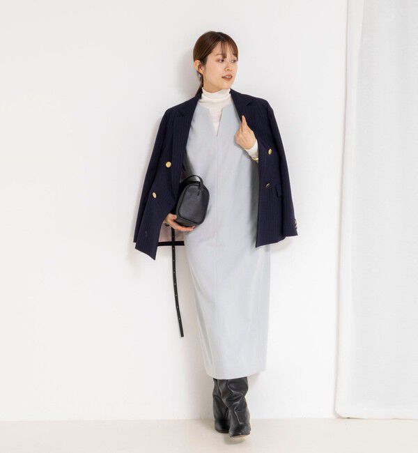 NOLLEY'S「ウォッシャブルフラノ風ジャンパーワンピース」|ワンピース|