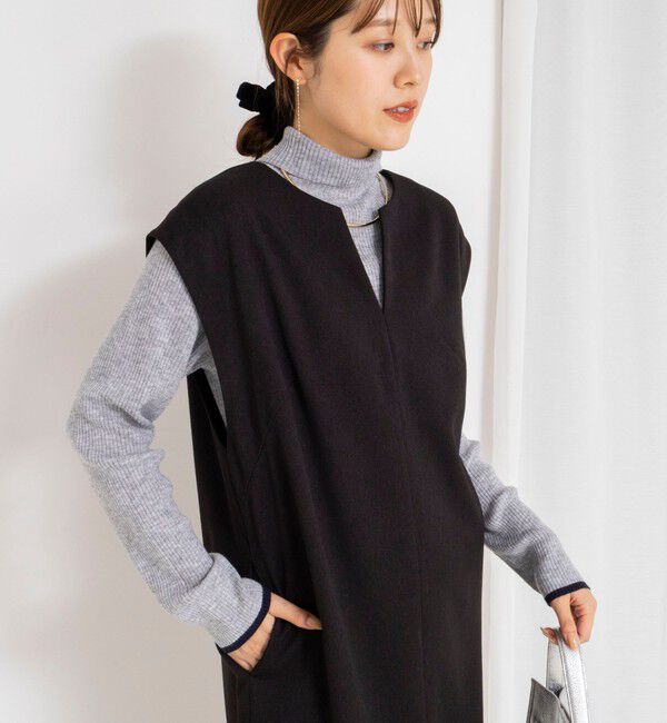 NOLLEY'S「ウォッシャブルフラノ風ジャンパーワンピース」|ワンピース|