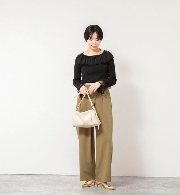 NOLLEY'S sophi「《手洗い可能》シアーフリル総針プルオーバー」|ニット・セーター|