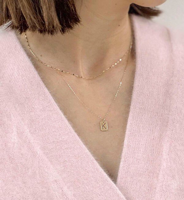 grace grace「【grace grace/グラスグラス】10KイニシャルプレートNL-K」|ネックレス|