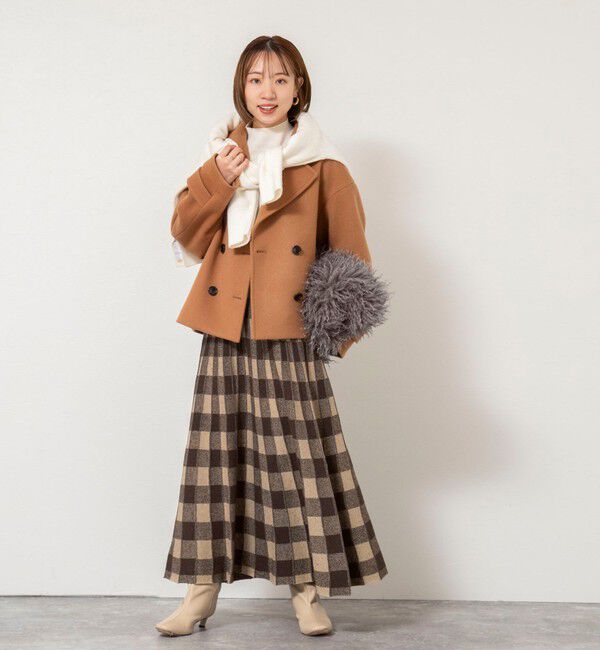 NOLLEY'S「《手洗い可能》チェックニットスカート」|スカート|