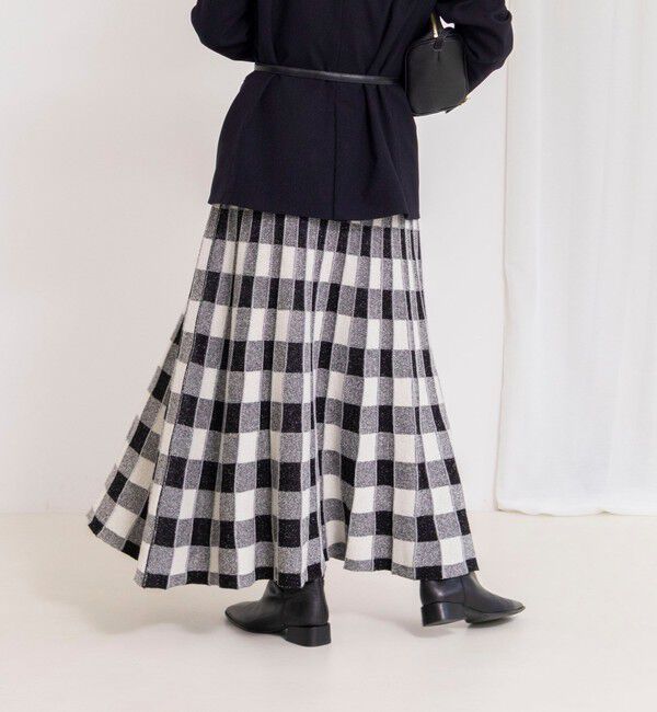 NOLLEY'S「《手洗い可能》チェックニットスカート」|スカート|