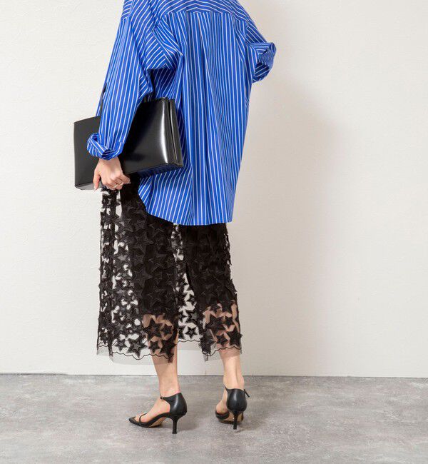 Rie Miller「45th limited editionウォッシャブルスターフリンジタイトスカート」|タイト|