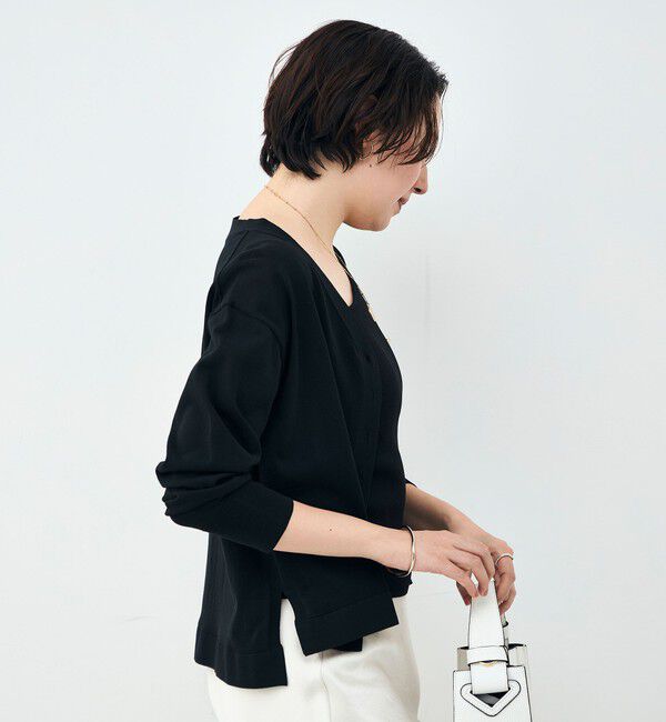 NOLLEY'S「【一部WEB限定カラー】《手洗い可能》エアリータッチゆったりVネックカーディガン」|カーディガン|