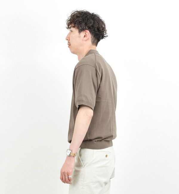 NOLLEY'S goodman「強撚シルクコットン 成型スキッパーニットポロ 26SS / ウォッシャブル」|ポロシャツ|