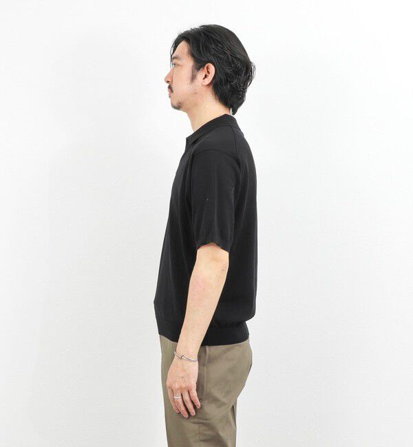 NOLLEY'S goodman「強撚シルクコットン 成型スキッパーニットポロ 26SS / ウォッシャブル」|ポロシャツ|