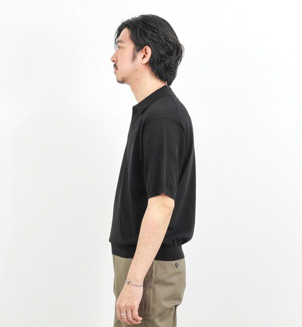 NOLLEY'S goodman「強撚シルクコットン 成型スキッパーニットポロ 26SS / ウォッシャブル」|ポロシャツ|
