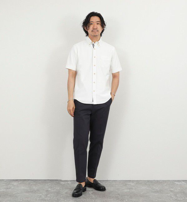 NOLLEY'S goodman「《ビジカジ対応》トリコットサッカーテープBD SS 半袖ボタンダウンシャツ 26SS」|シャツ・ブラウス|