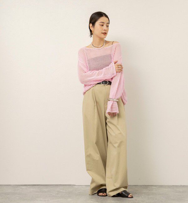 MAQWEL「【MAQWEL/マクウェル】ウォッシャブル透かし編みサマーニットプルオーバー」|ニット・セーター|