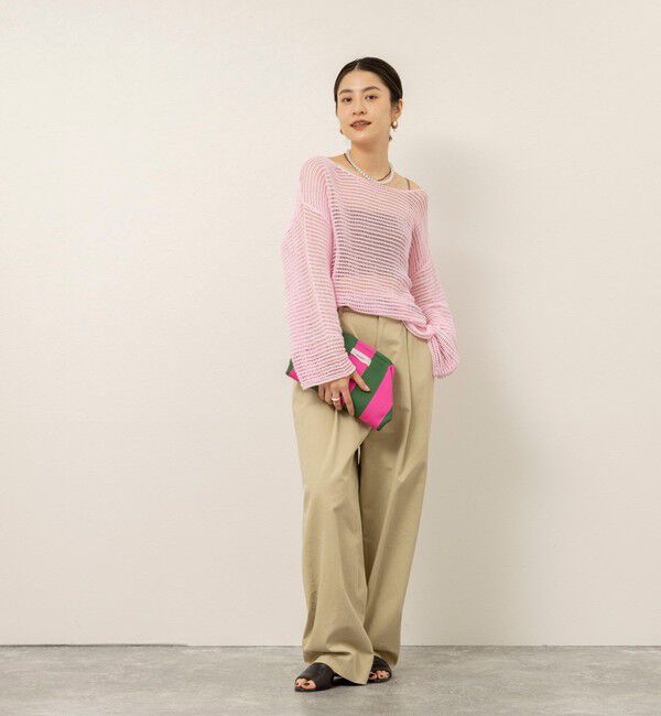 MAQWEL「【MAQWEL/マクウェル】ウォッシャブル透かし編みサマーニットプルオーバー」|ニット・セーター|