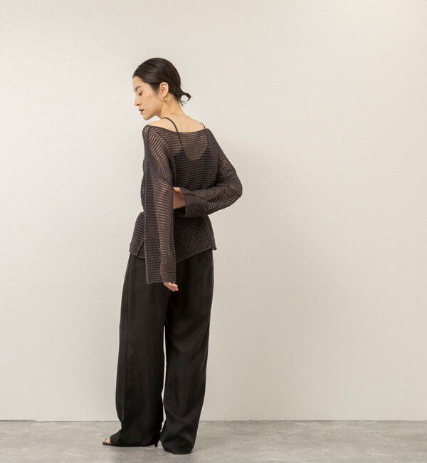 MAQWEL「【MAQWEL/マクウェル】ウォッシャブル透かし編みサマーニットプルオーバー」|ニット・セーター|