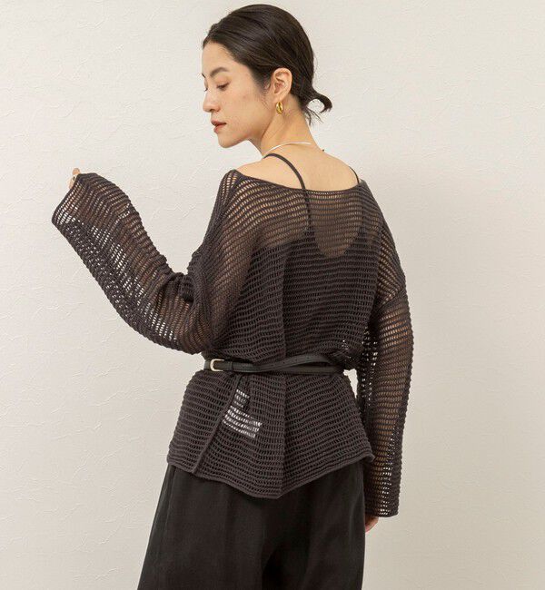 MAQWEL「【MAQWEL/マクウェル】ウォッシャブル透かし編みサマーニットプルオーバー」|ニット・セーター|