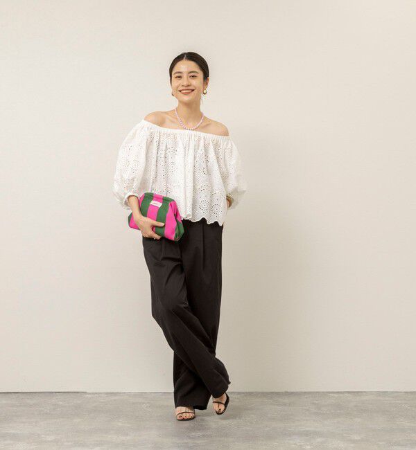 MAQWEL「【MAQWEL/マクウェル】ウォッシャブルコットンレースブラウス」|シャツ・ブラウス|