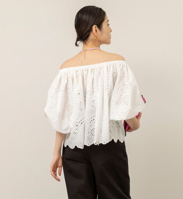 MAQWEL「【MAQWEL/マクウェル】ウォッシャブルコットンレースブラウス」|シャツ・ブラウス|