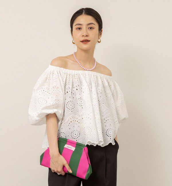 MAQWEL「【MAQWEL/マクウェル】ウォッシャブルコットンレースブラウス」|シャツ・ブラウス|