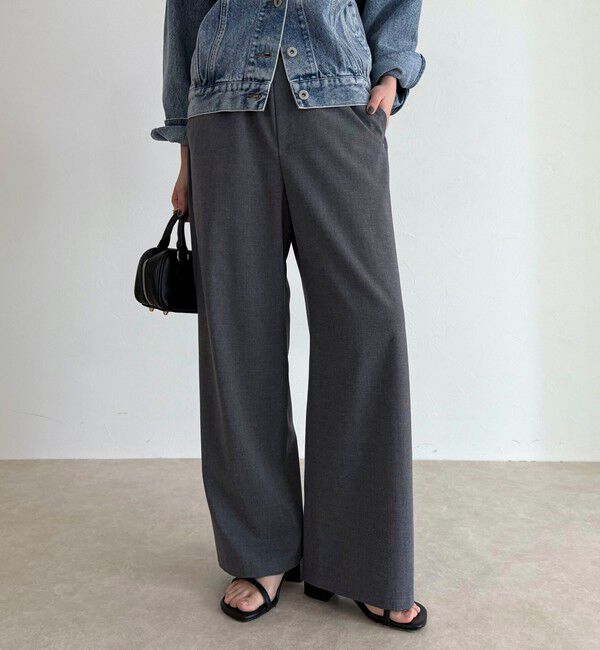 fredy emue「TRイージーセミワイドパンツ」|チノ|グレー