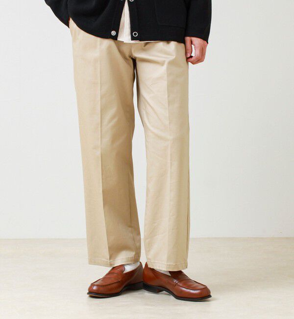 GLOSTER「【大人の万能パンツ】タックチノイージートラウザー」|チノ|