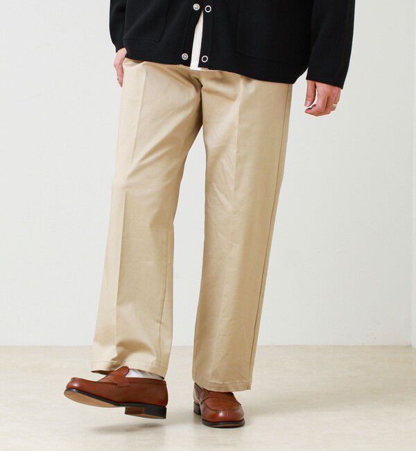GLOSTER「【大人の万能パンツ】タックチノイージートラウザー」|チノ|