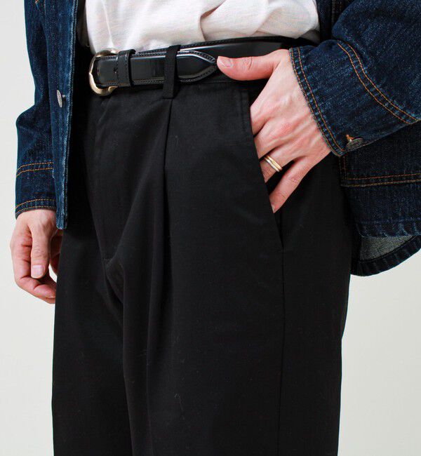 GLOSTER「【大人の万能パンツ】タックチノイージートラウザー」|チノ|