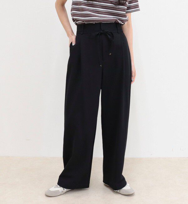 fredy emue「ハイゲージタックパンツ」|チノ|ブラック