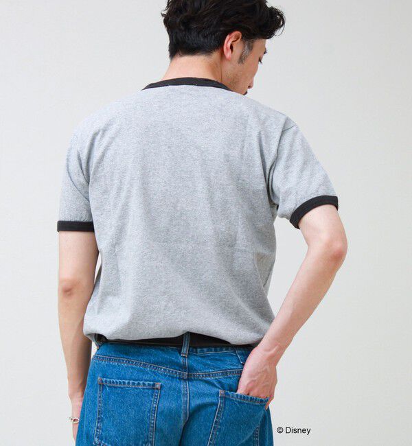 GLOSTER「【GOOD ROCK SPEED】MICKEY / ミッキーマウス リンガーダメージT」|Tシャツ・カットソー|