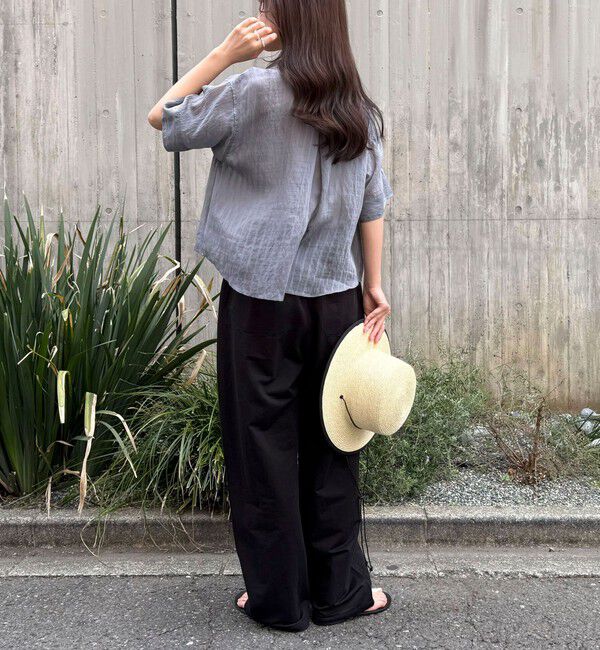 fredy emue「リネン混ハイゲージセンターシームパンツ」|チノ|