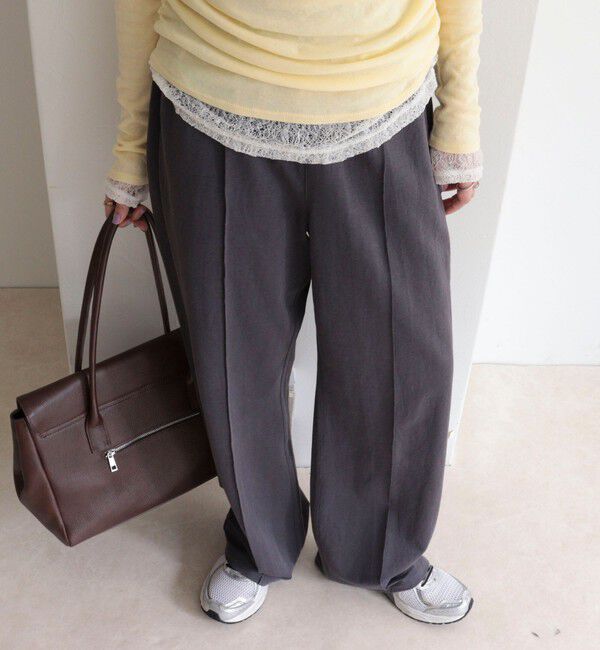 fredy emue「リネン混ハイゲージセンターシームパンツ」|チノ|