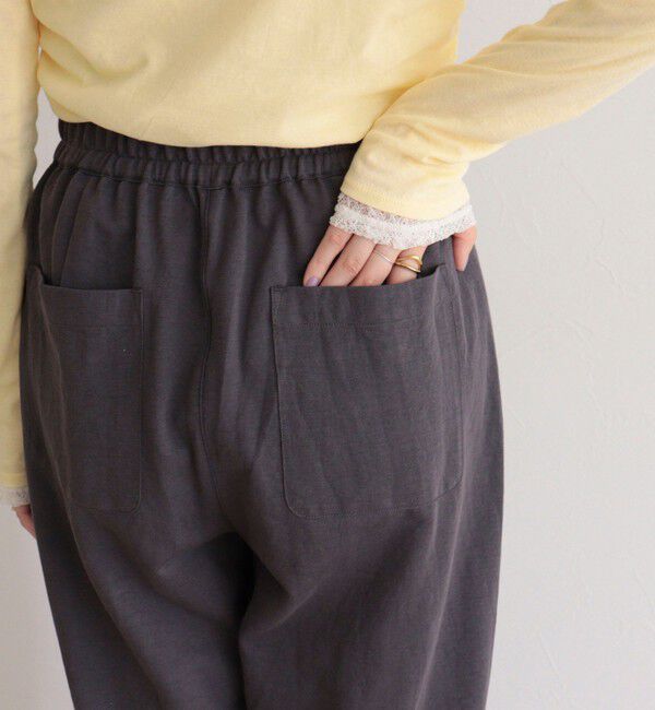 fredy emue「リネン混ハイゲージセンターシームパンツ」|チノ|