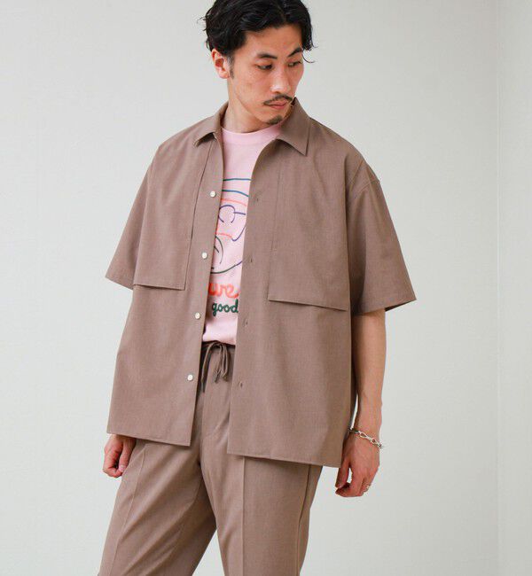 GLOSTER「【COOLMAX/セットアップ着用可能】ポリトロS/Sシャツ」|シャツ・ブラウス|