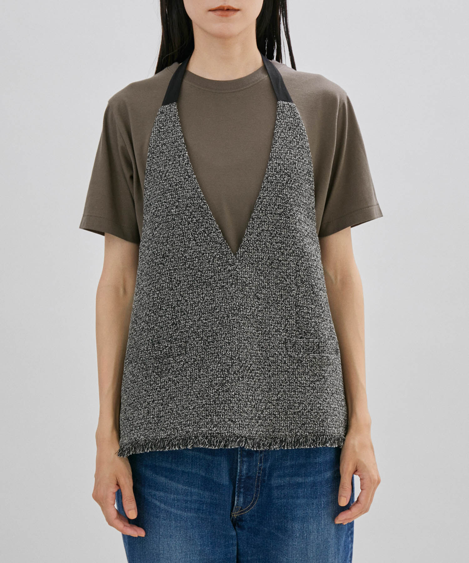 SALON adam et rope'「【サステナブル】ツイードジレ/ベスト」|ベスト・ジレ|