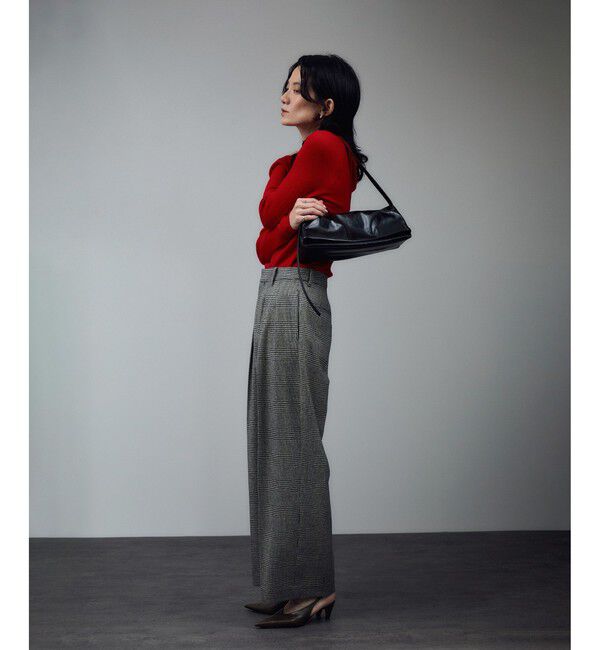 SALON adam et rope'「ウールタックワイドパンツ / セットアップ対応」|スラックス|