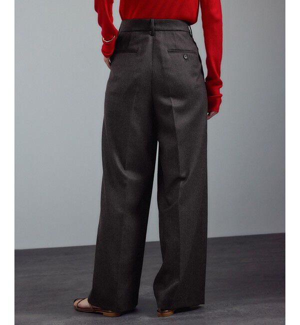 SALON adam et rope'「ウールタックワイドパンツ / セットアップ対応」|スラックス|