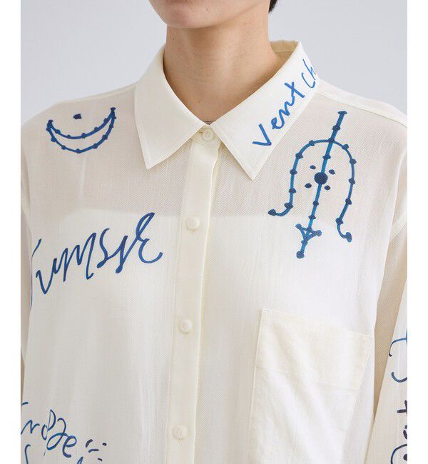 SALON adam et rope'「YAMAZAKIテキスタイルペイントプリントシャツ」|シャツ・ブラウス|