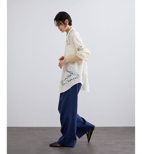 SALON adam et rope'「YAMAZAKIテキスタイルペイントプリントシャツ」|シャツ・ブラウス|