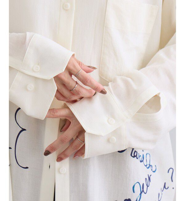 SALON adam et rope'「YAMAZAKIテキスタイルペイントプリントシャツ」|シャツ・ブラウス|