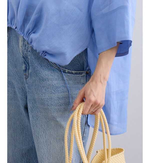 SALON adam et rope'「ペーパーリネンハーフスリーブニュアンスシャツ」|シャツ・ブラウス|