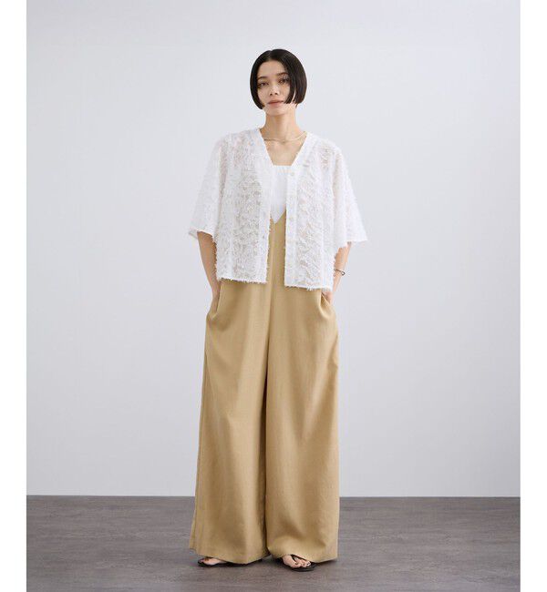 SALON adam et rope'「【WEB限定】フラワーカットジャガードブラウス」|シャツ・ブラウス|