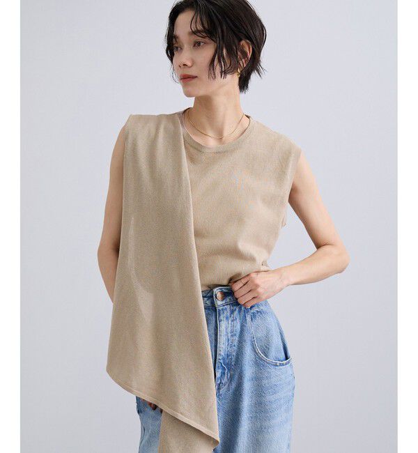 SALON adam et rope'「【WEB限定】ストール付きマルチWAYノースリニット」|ニット・セーター|