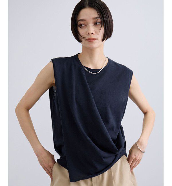 SALON adam et rope'「【WEB限定】ストール付きマルチWAYノースリニット」|ニット・セーター|